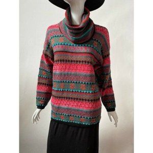 Carole Little Womens Pullover Sweater Multicolor SZ M Acrylic Blend